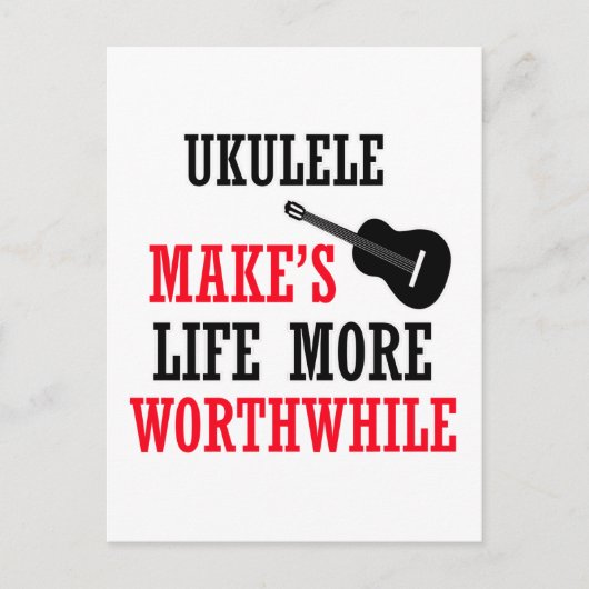 Ukulele-Design Postkarte (Vorderseite)