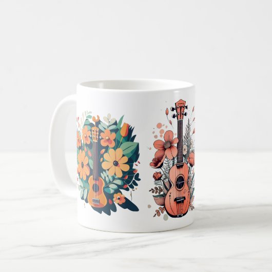 Ukulele Enthusiast Mug Kaffeetasse (Vorderseite Links)