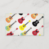 Ukulele Farbige Muster Uke Artist Visitenkarte (Vorderseite)