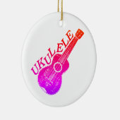 Ukulele Farbiger Text und Bild Keramik Ornament (Rechts)