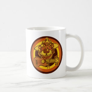 Ukulele-Förster Smilin Bär u. Uke Cartoon-Logo M Kaffeetasse