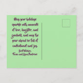 Ukulele Frohe Weihnachten und Glück Neues Jahr Postkarte (Rückseite)