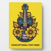Ukulele für benutzerdefinierten Text und Farbe Fotoplatte (Vorderseite)