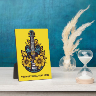 Ukulele für benutzerdefinierten Text und Farbe Fotoplatte