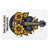 Ukulele für benutzerdefinierten Text und Farbe Magnet (Horizontal)