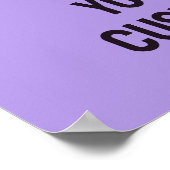 Ukulele für benutzerdefinierten Text und Farbe Poster (Ecke)