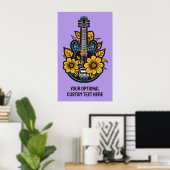 Ukulele für benutzerdefinierten Text und Farbe Poster (Heimbüro)