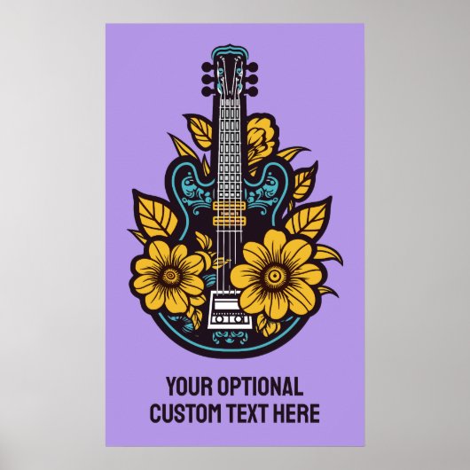 Ukulele für benutzerdefinierten Text und Farbe Poster (Vorne)