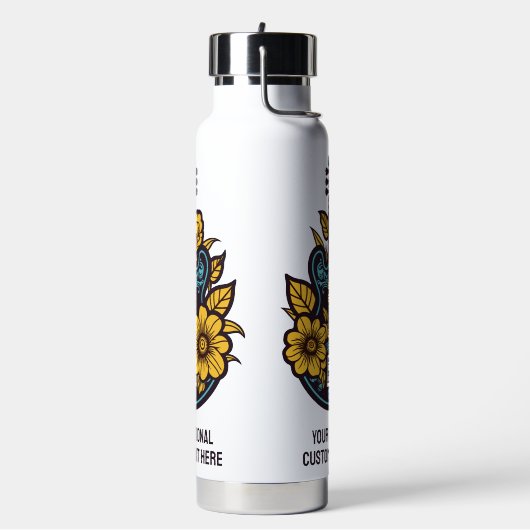 Ukulele für benutzerdefinierten Text und Farbe Trinkflasche (Links)