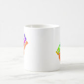 Ukulele Gefärbte Krawatte Groovy Text Art Kaffeetasse (Mittel)