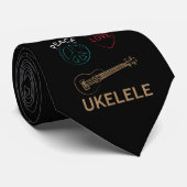 Ukulele-Geschenk-FriedensLiebe Ukelele Uke Liebe Krawatte (Gerollt)