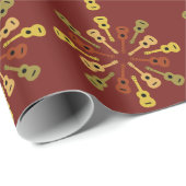 UKULELE-Gewohnheits-Packpapier Geschenkpapier (Rolleneckpunkt)
