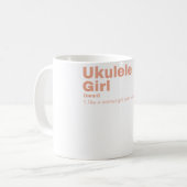 Ukulele Girl - Ukulele Kaffeetasse (Vorderseite Links)