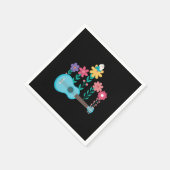 Ukulele Gitarre Blume Musik Akustisches Bassgesche Serviette (Ecke)