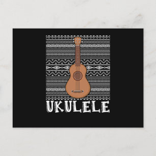 Ukulele Gitarre Musiker Akustikband Geschenk Postkarte