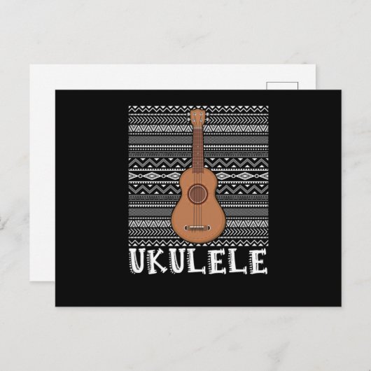 Ukulele Gitarre Musiker Akustikband Geschenk Postkarte (Vorne/Hinten)