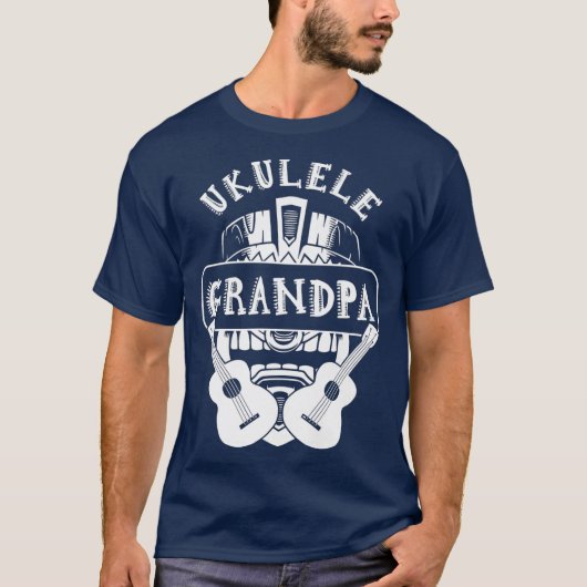 Ukulele Grandpa Guitar Acoustic Aloha Uke T-Shirt (Vorderseite)