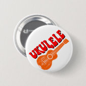 Ukulele Groovy Text Art Button (Vorne & Hinten)