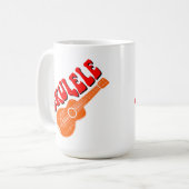 Ukulele Groovy Text Art Kaffeetasse (Vorderseite Links)