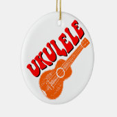 Ukulele Groovy Text Art Keramik Ornament (Rechts)