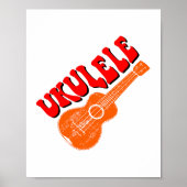 Ukulele Groovy Text Art Poster (Vorne)