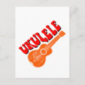 Ukulele Groovy Text Art Postkarte (Vorderseite)
