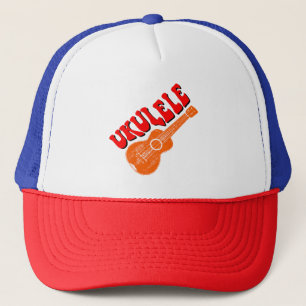 Ukulele Groovy Text Art Truckerkappe