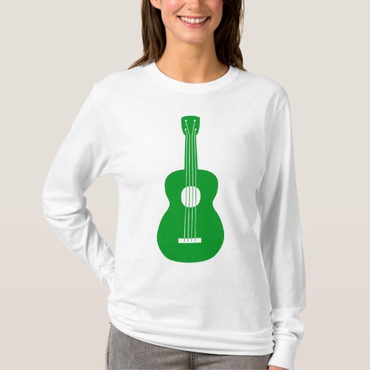 Ukulele - grün T-Shirt (Vorderseite)