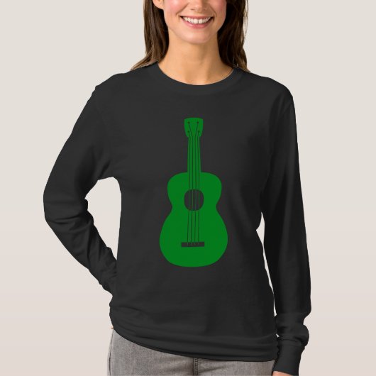 Ukulele - grün T-Shirt (Vorderseite)