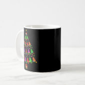 Ukulele Guitar Christmas Tree Funny Music Lover Mu Kaffeetasse (Vorderseite Links)