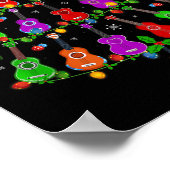 Ukulele Guitar Christmas Tree Funny Music Lover Mu Poster (Ecke)