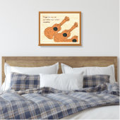 Ukulele Haiku Art Wrapped Canvas Leinwanddruck (Insitu (Schlafzimmer))
