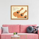 Ukulele Haiku Art Wrapped Canvas Leinwanddruck (Insitu (Wohnzimmer))
