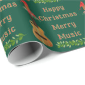 Ukulele Happy Christmas Merry Music Holiday Geschenkpapier (Rolleneckpunkt)