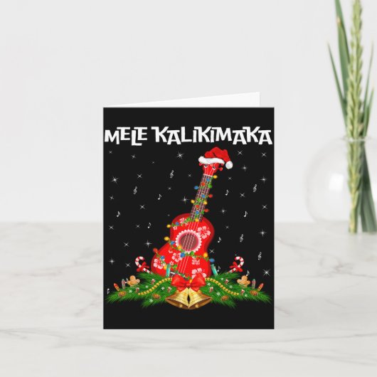 Ukulele Hawaiian Mele Kalikimaka Ukulele Guitar Ch Karte (Vorderseite)