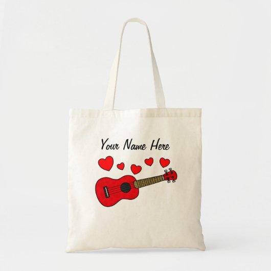 Ukulele Hearts Uke Player Musician Custom Tragetasche (Vorne)