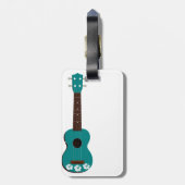Ukulele-Hibiskus-Gepäck-Umbau Gepäckanhänger (Rückseite vertikal)