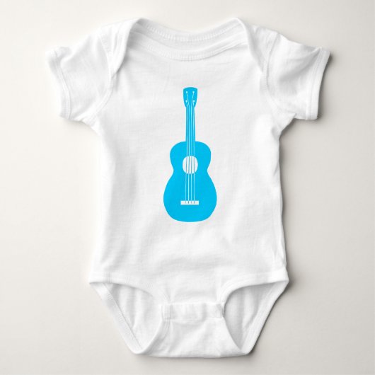 Ukulele - Himmelblau Baby Strampler (Vorderseite)