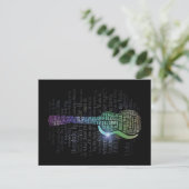 Ukulele History Word Cloud Postcards Postkarte (Stehend Vorderseite)