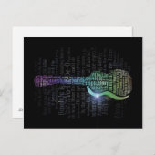 Ukulele History Word Cloud Postcards Postkarte (Vorne/Hinten)