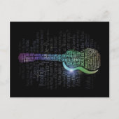Ukulele History Word Cloud Postcards Postkarte (Vorderseite)