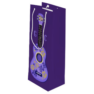Ukulele individuelle Monogramm-Weinbeutel Geschenktüte Für Weinflaschen