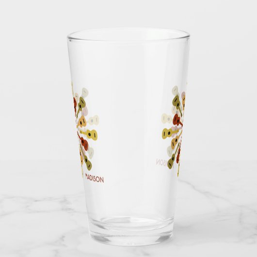 UKULELE individuelle Name Glas (Rechts)