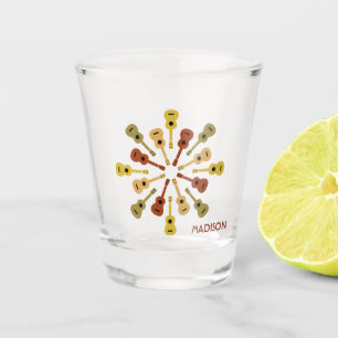 UKULELE individuelle Name Schnapsglas