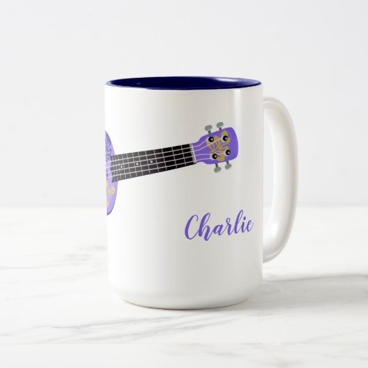 Ukulele individuelle Name Tasse (VorderseiteRechts)