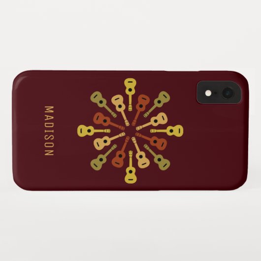 Ukulele individuelle Name Telefongehäuse Case-Mate iPhone Hülle (Rückseite (Horizontal))