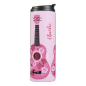 Ukulele individuelle Name tumbler Thermosbecher (Nach links gedreht)