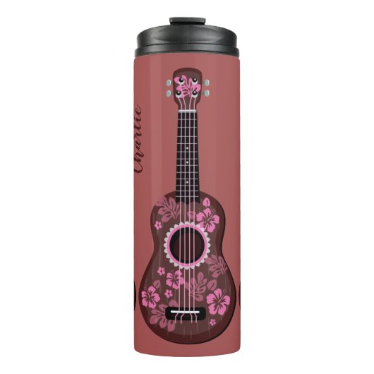 Ukulele individuelle Name tumbler Thermosbecher (Vorderseite)