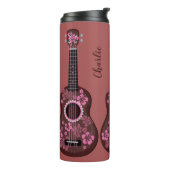 Ukulele individuelle Name tumbler Thermosbecher (Nach links gedreht)
