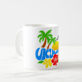 Ukulele-Insel-Logo Kaffeetasse (Vorderseite Links)
